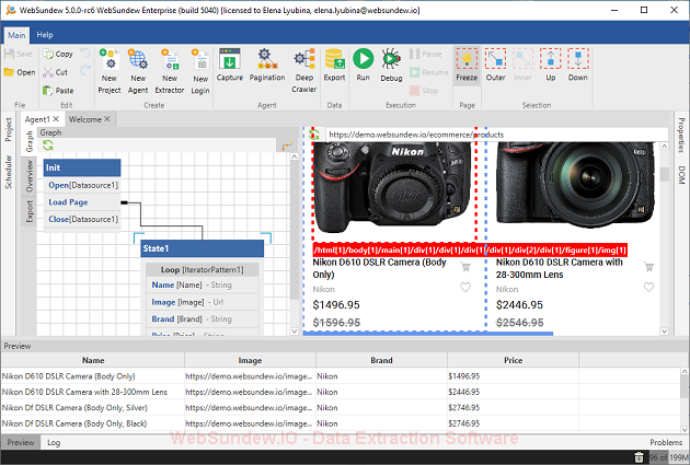 WebSundew - Data Extraction Software