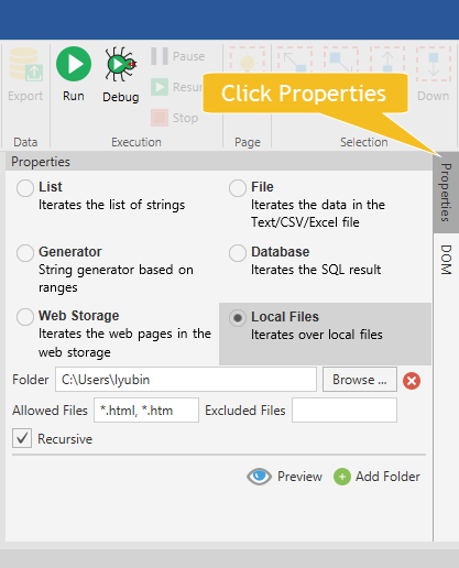 Edit File Iterator